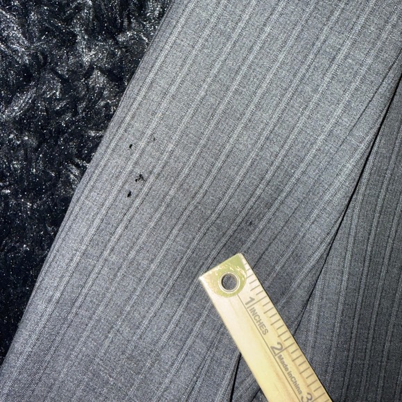 Ungaro Uomo Blazer Mens 44L Gray Pinstripe Wool Double Breasted Made Italy - Picture 3 of 13